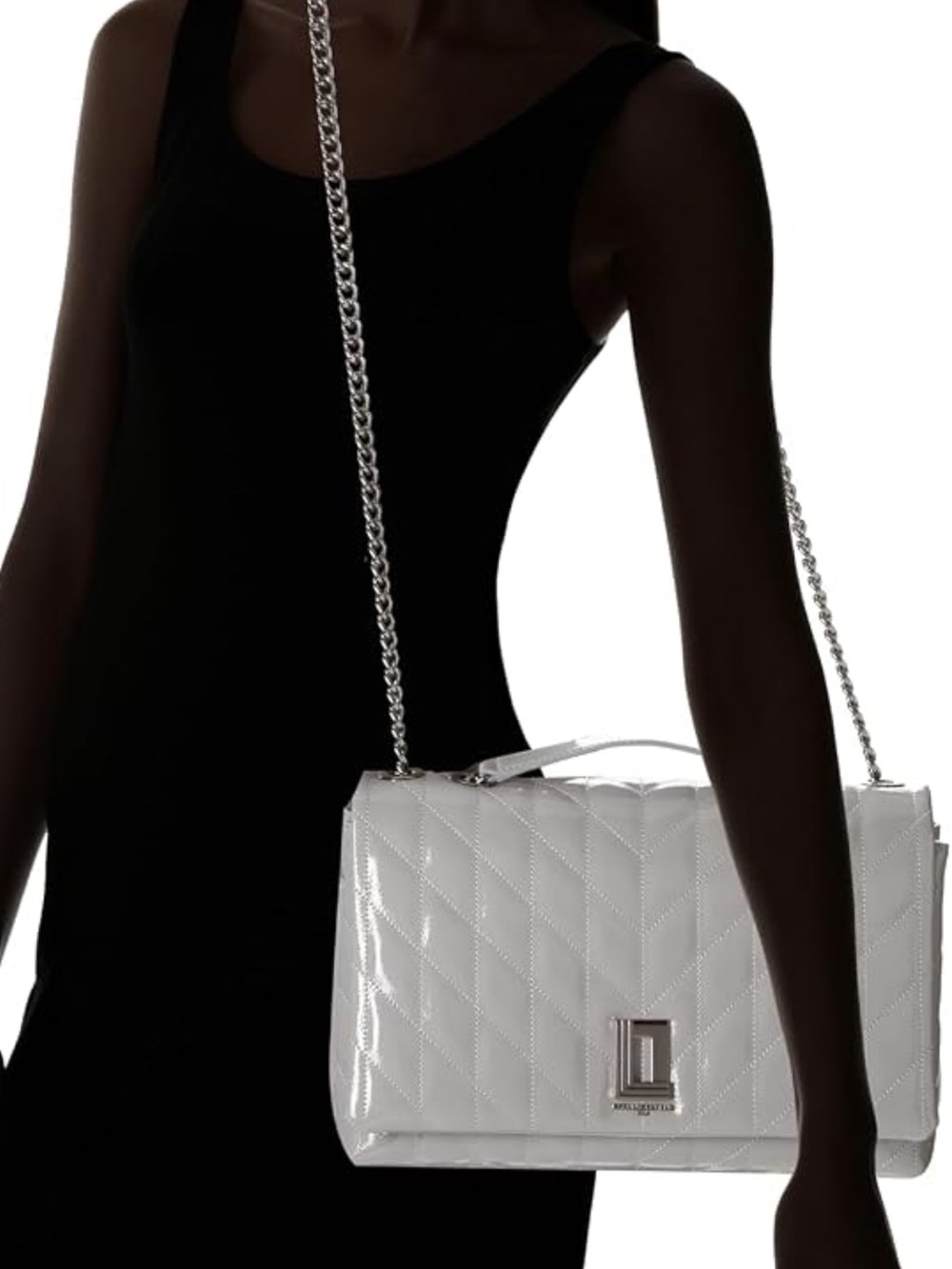 Karl Lagerfeld Gray patent leather